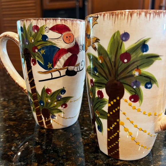 Tropical Palm Tree Tall Christmas Mug SET-Fiji Christmas - Picture 10 of 11